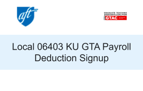 GTA Payroll Deduction Signup